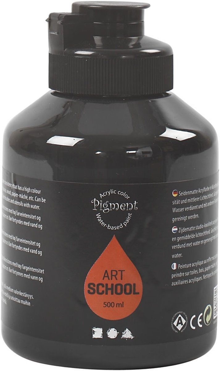 Pigment Art School, black, opaque, , 500ml [HOB-35408]